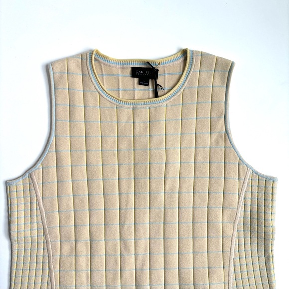 Carlisle Collection Salutation Sleeveless Top Blouse Yellow Size Large - Picture 13 of 16